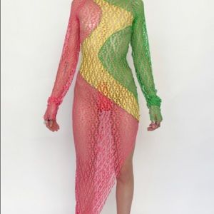 Multi color 3 way dress